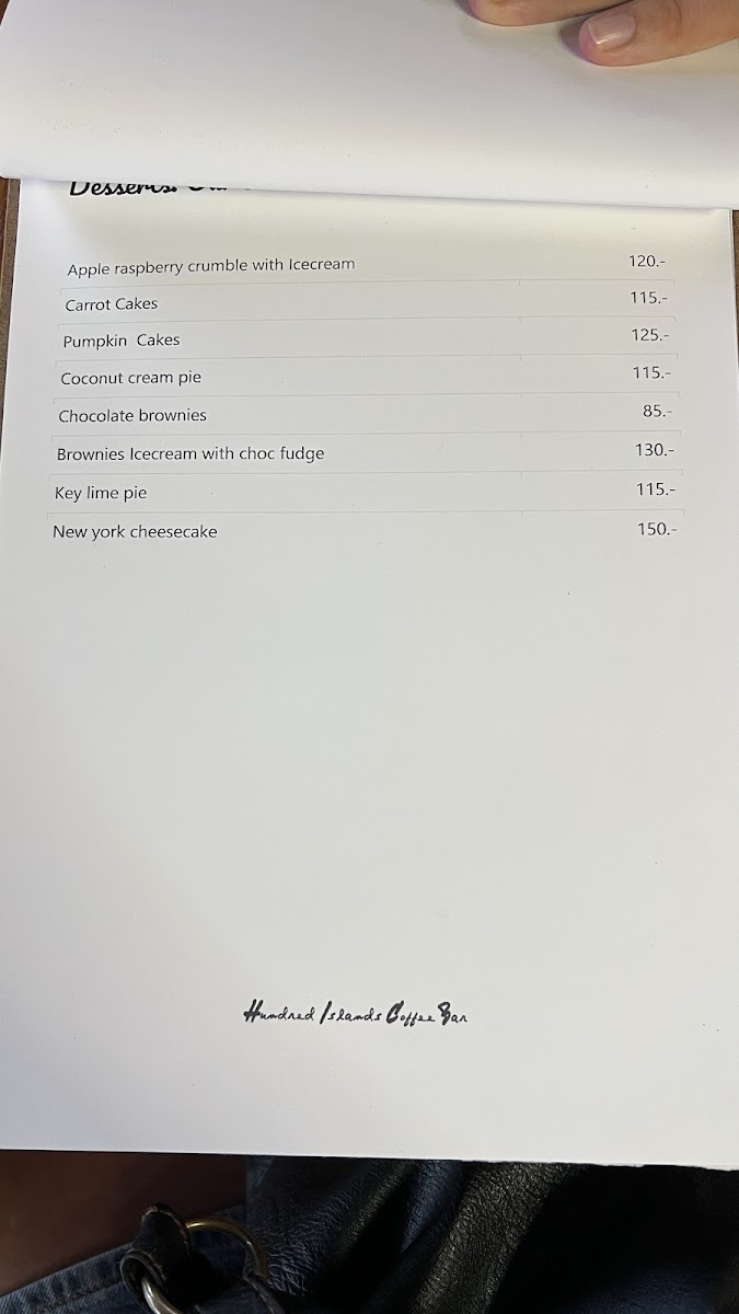 Menu Hundred Islands Coffee Bar-8