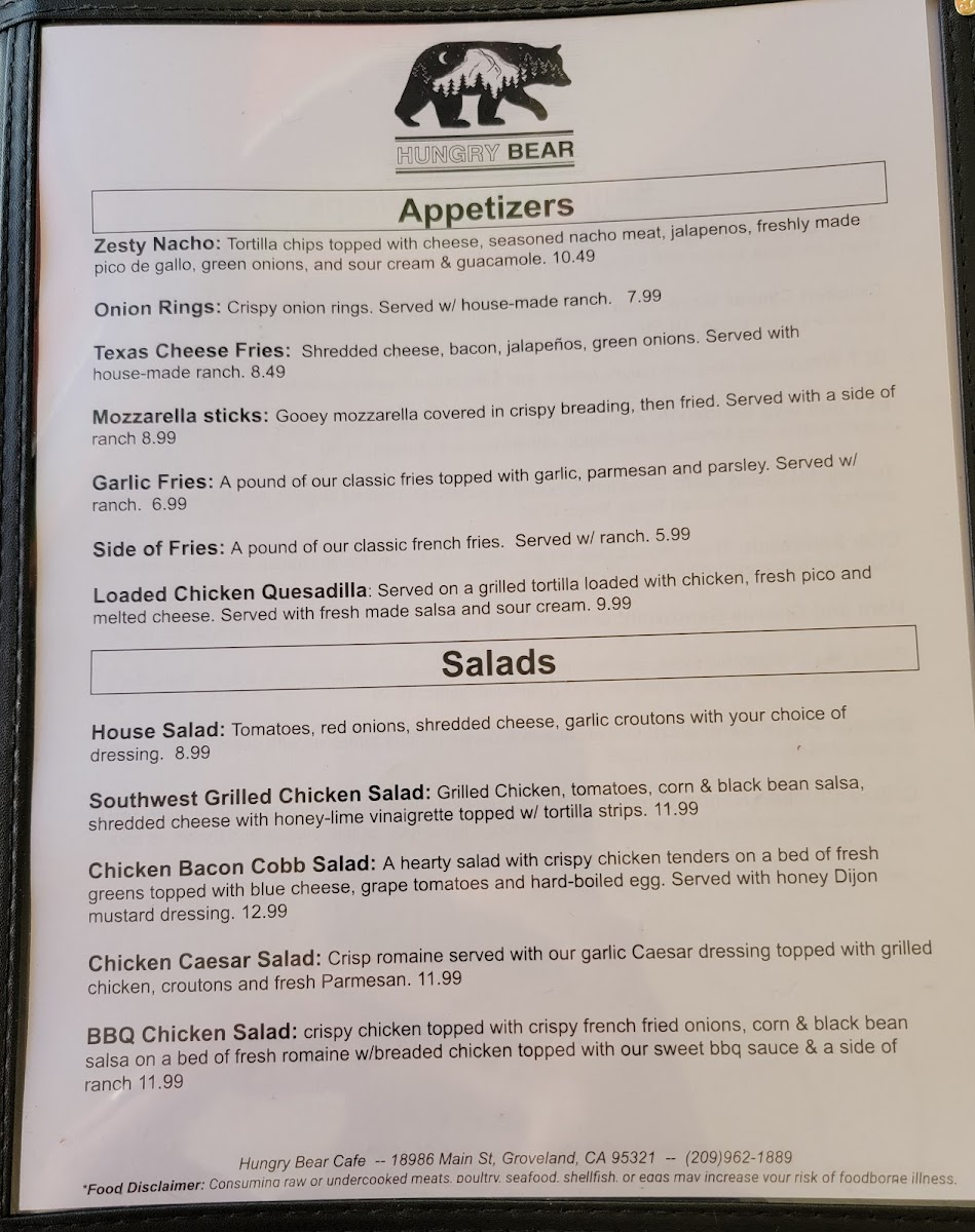 Menu Hungry Bear Cafe-4