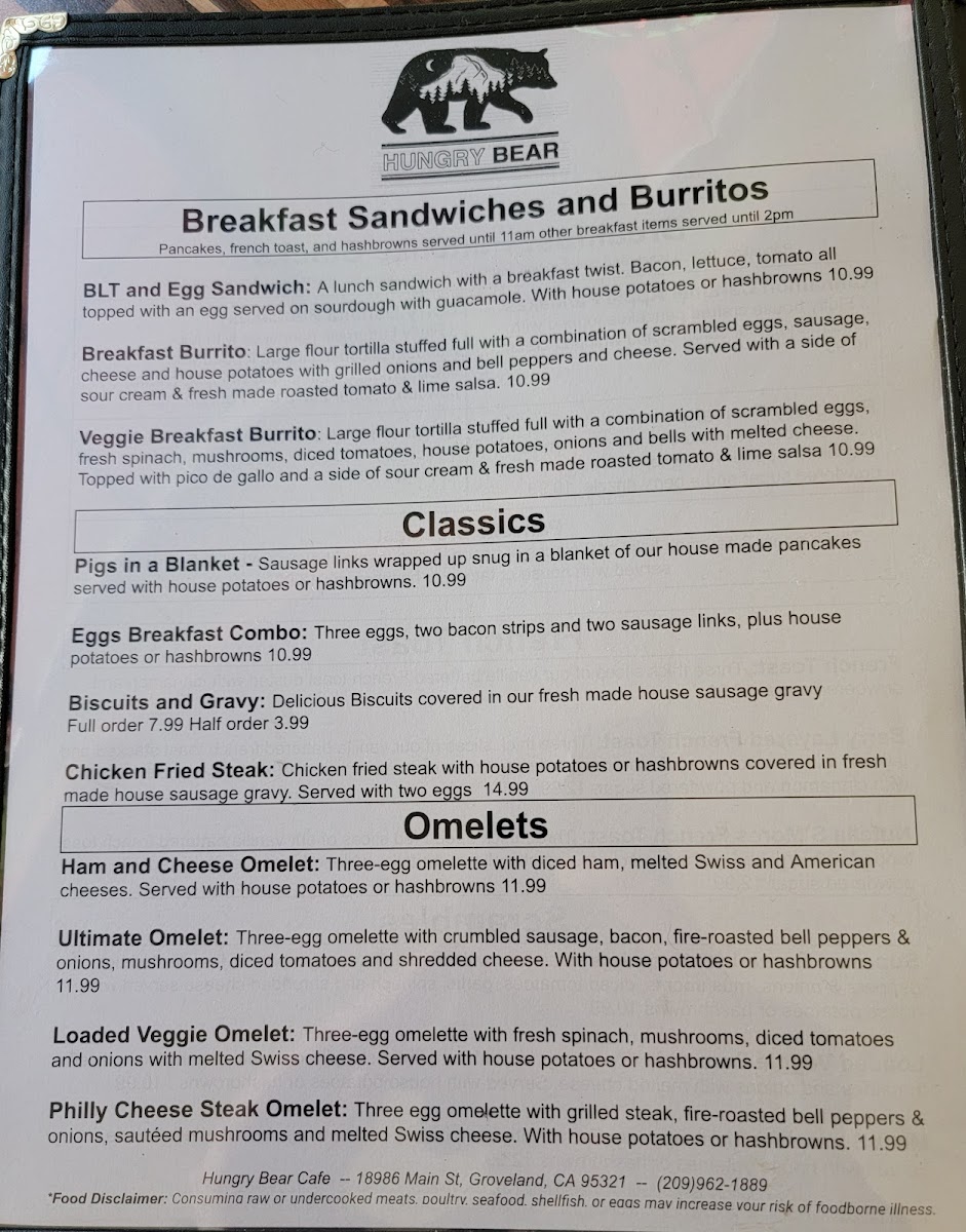 Menu Hungry Bear Cafe-5