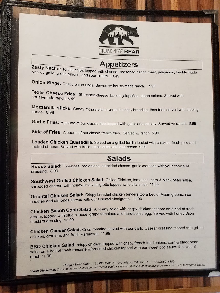 Menu Hungry Bear Cafe-6