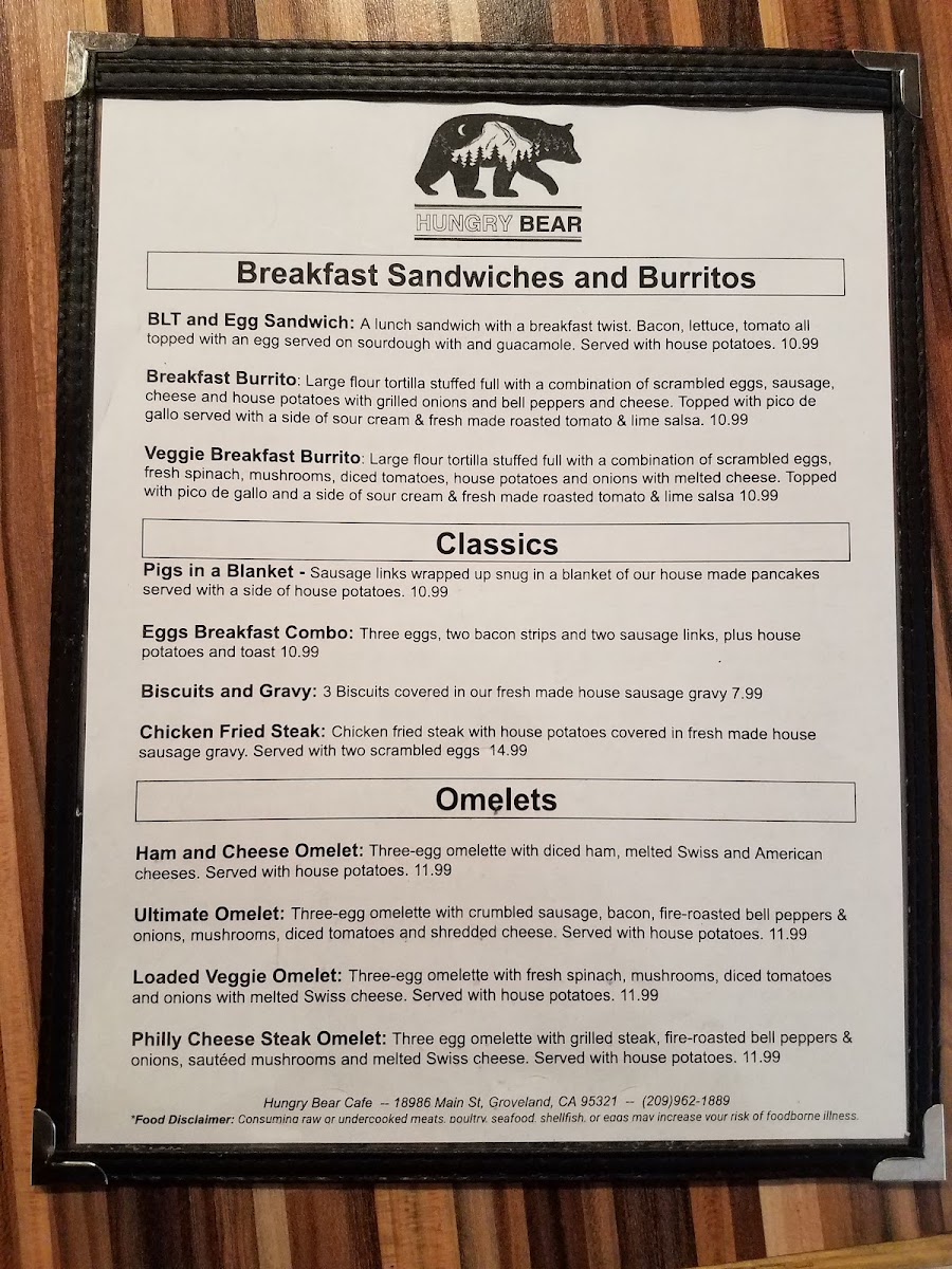 Menu Hungry Bear Cafe-8