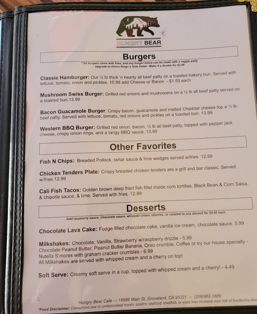 Menu Hungry Bear Cafe-9