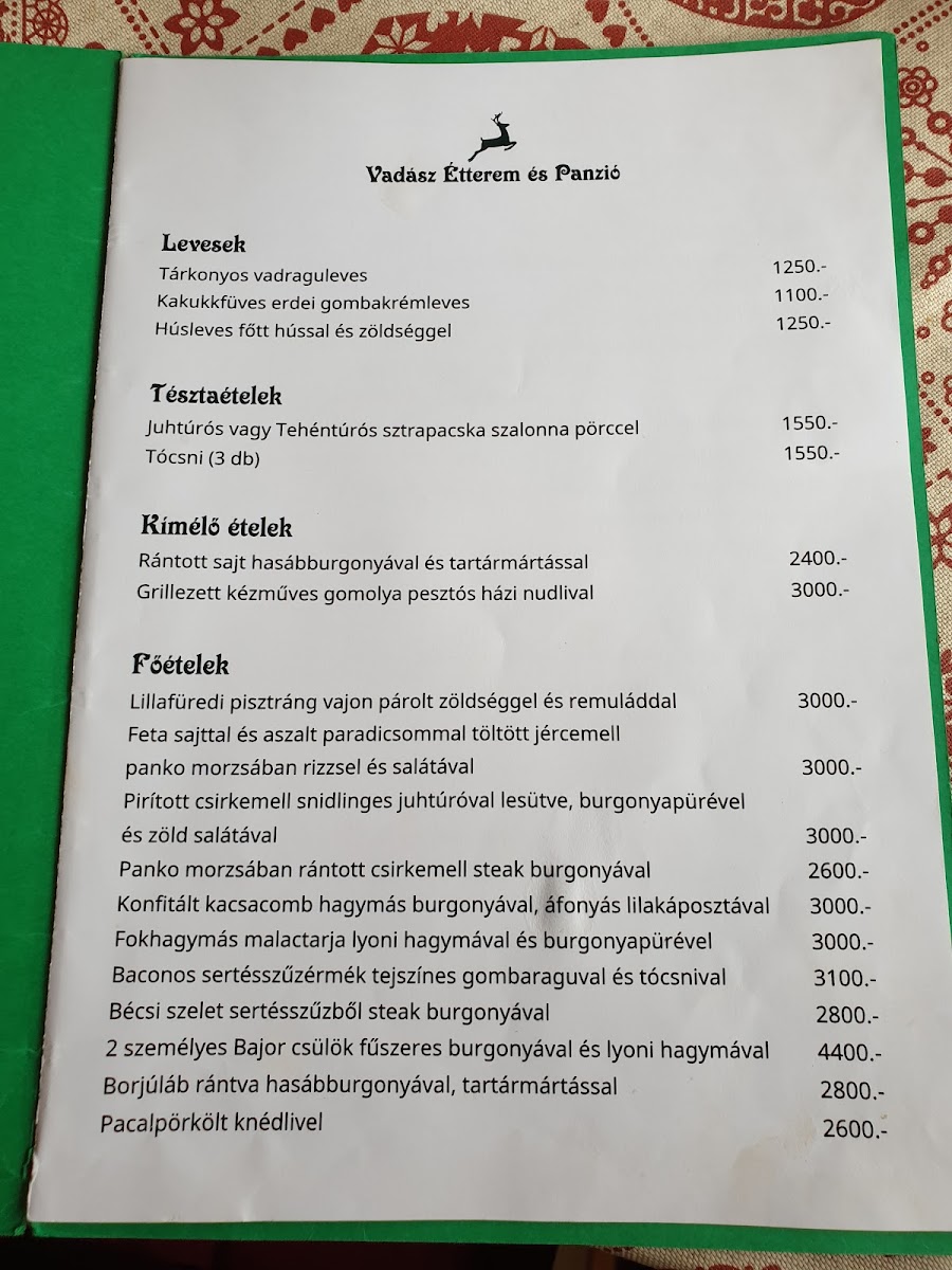 Menu Hunter's Restaurant And Guesthouse-3