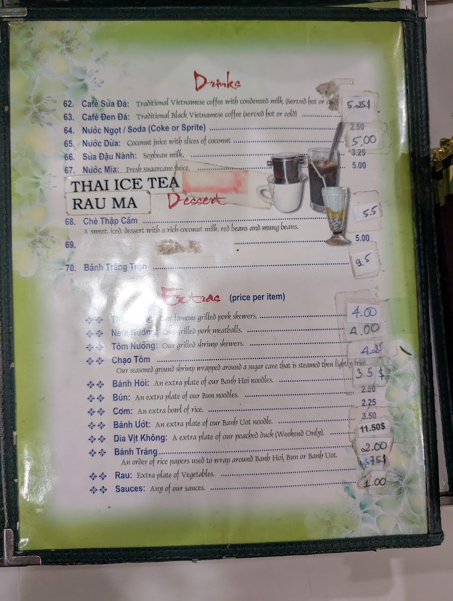 Menu Hương Bình Restaurant-10