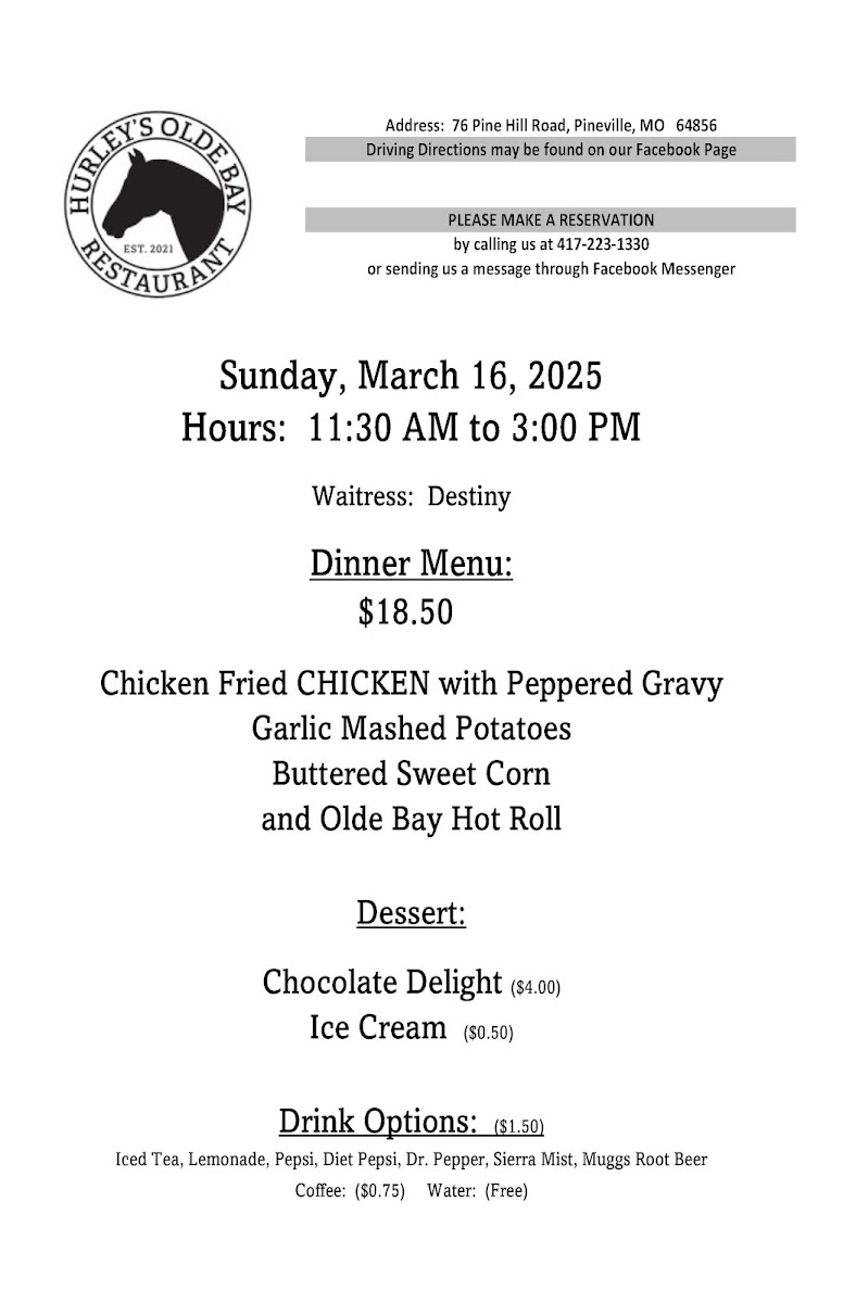 Menu Hurley's Olde Bay Restaurant-10