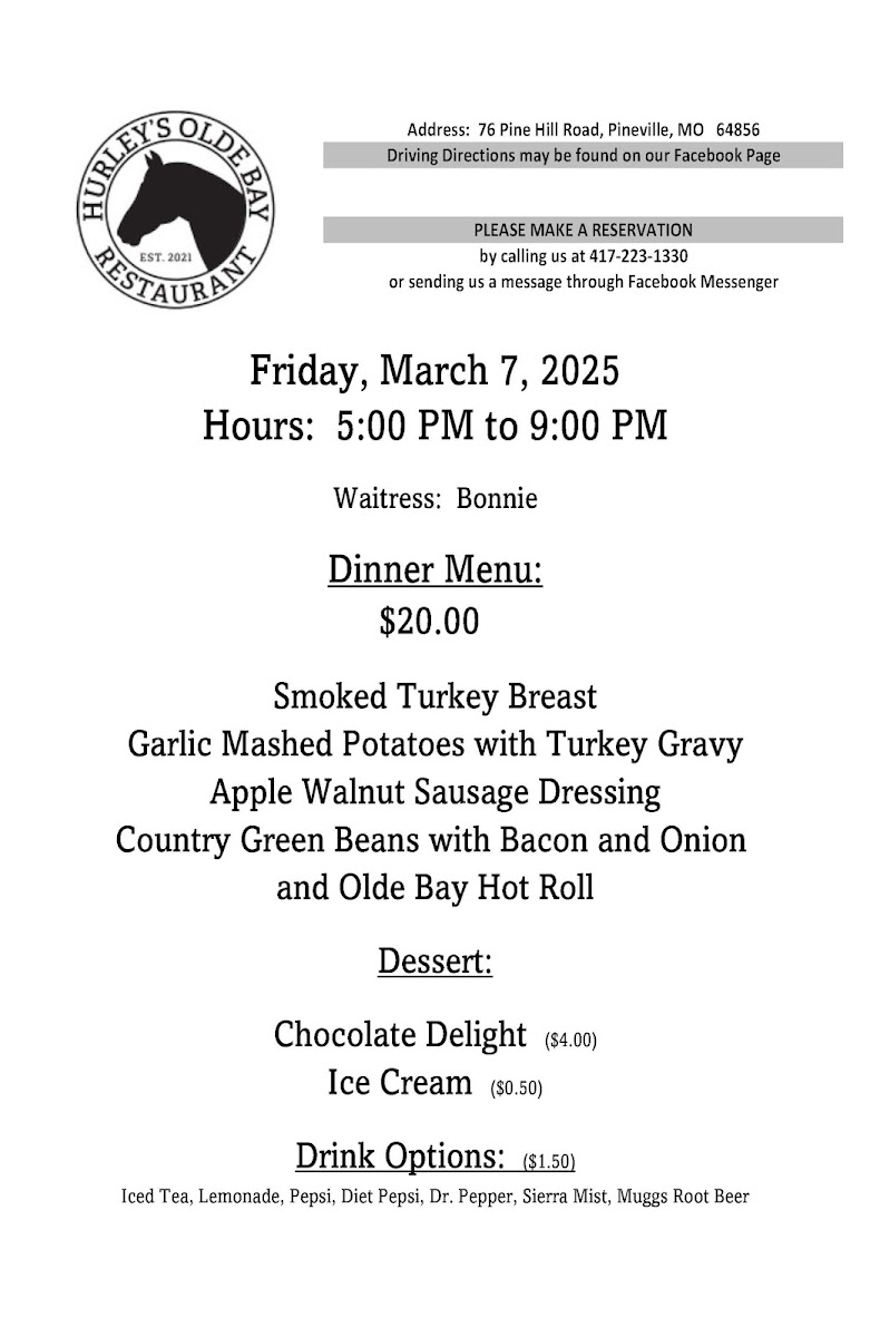 Menu Hurley's Olde Bay Restaurant-2
