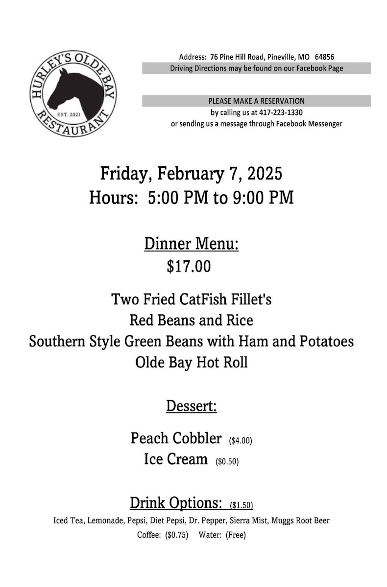 Menu Hurley's Olde Bay Restaurant-7
