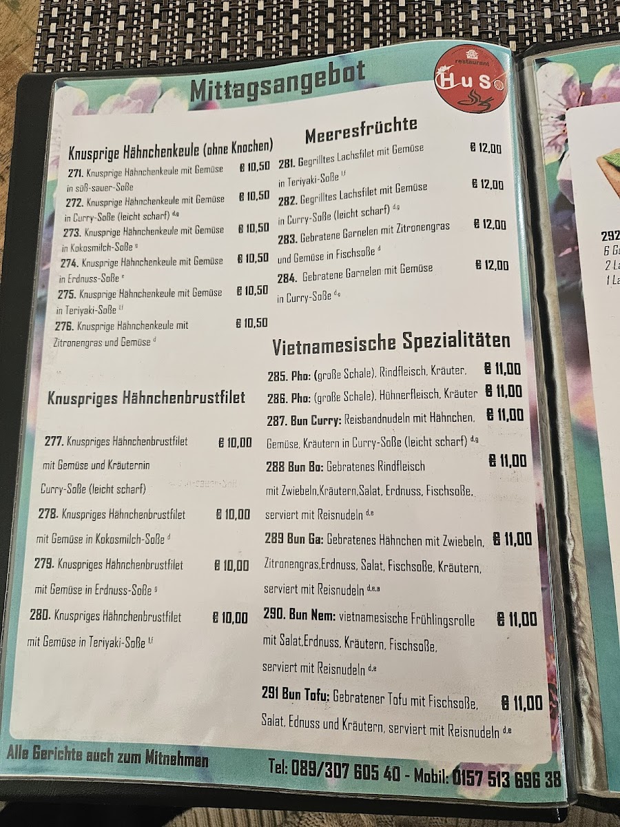 Menu Huso Restaurant Unterföhring-2