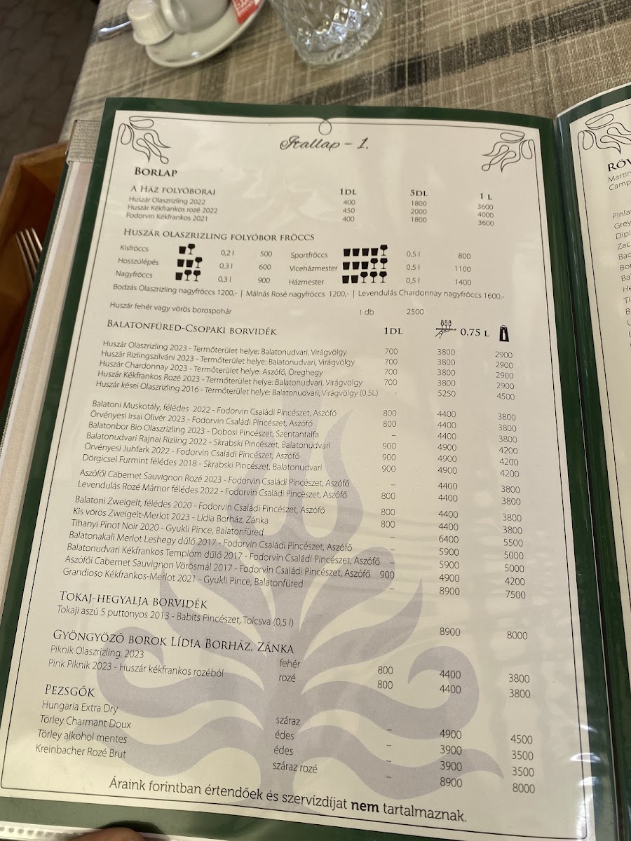 Menu Huszar Vendeglo-2