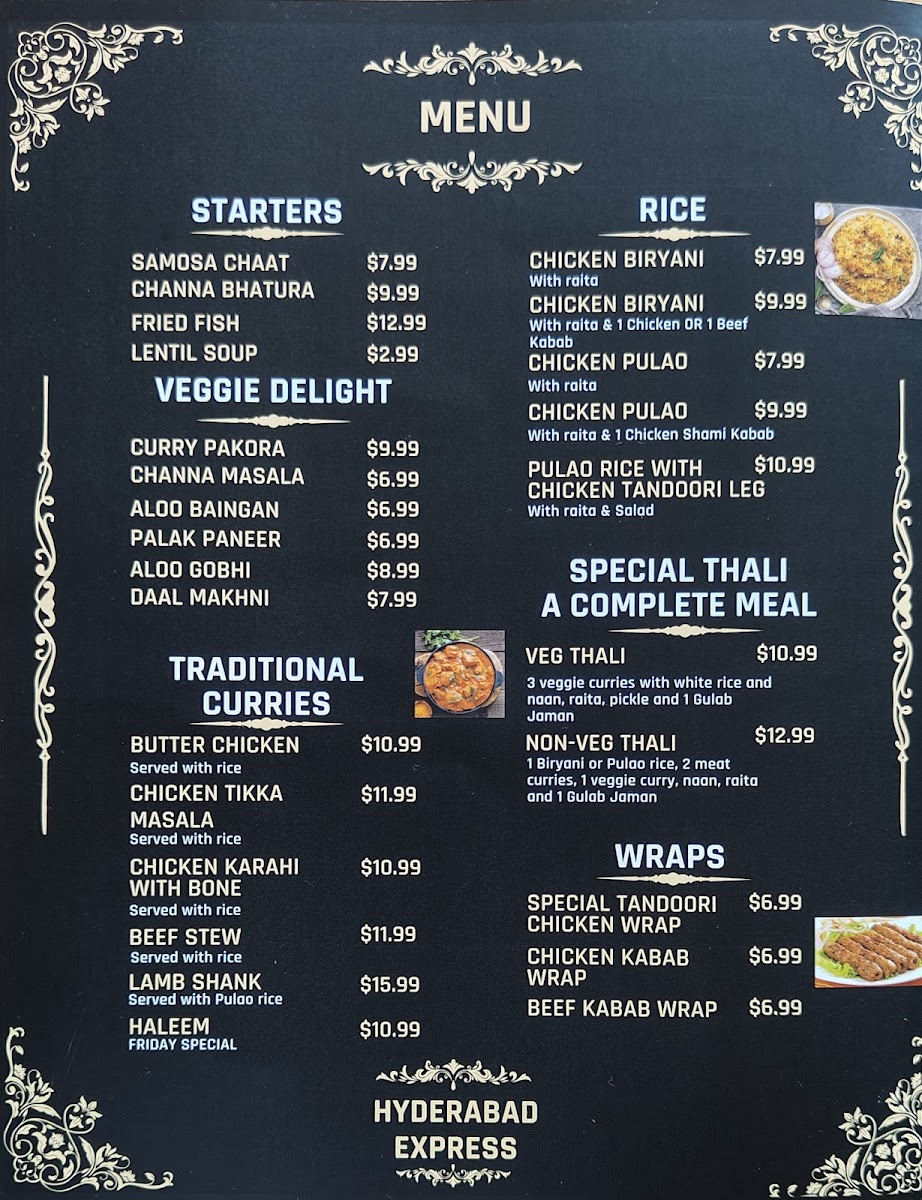 Menu Hyderabad Express-1