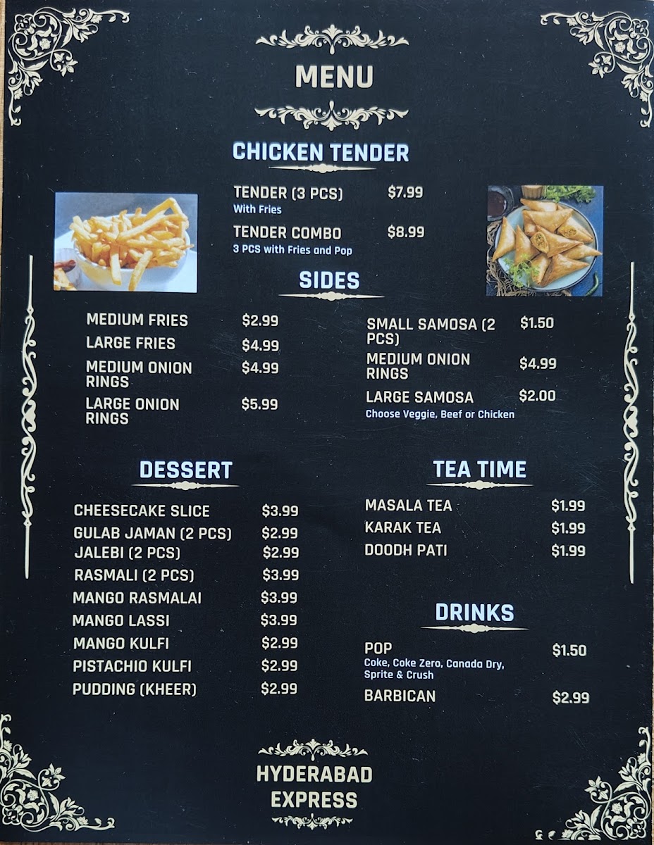 Menu Hyderabad Express-2