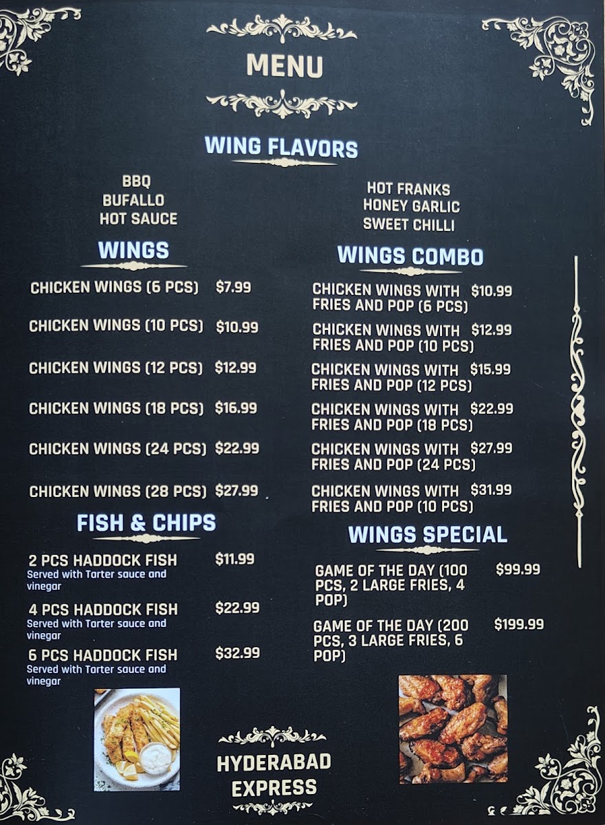 Menu Hyderabad Express-3
