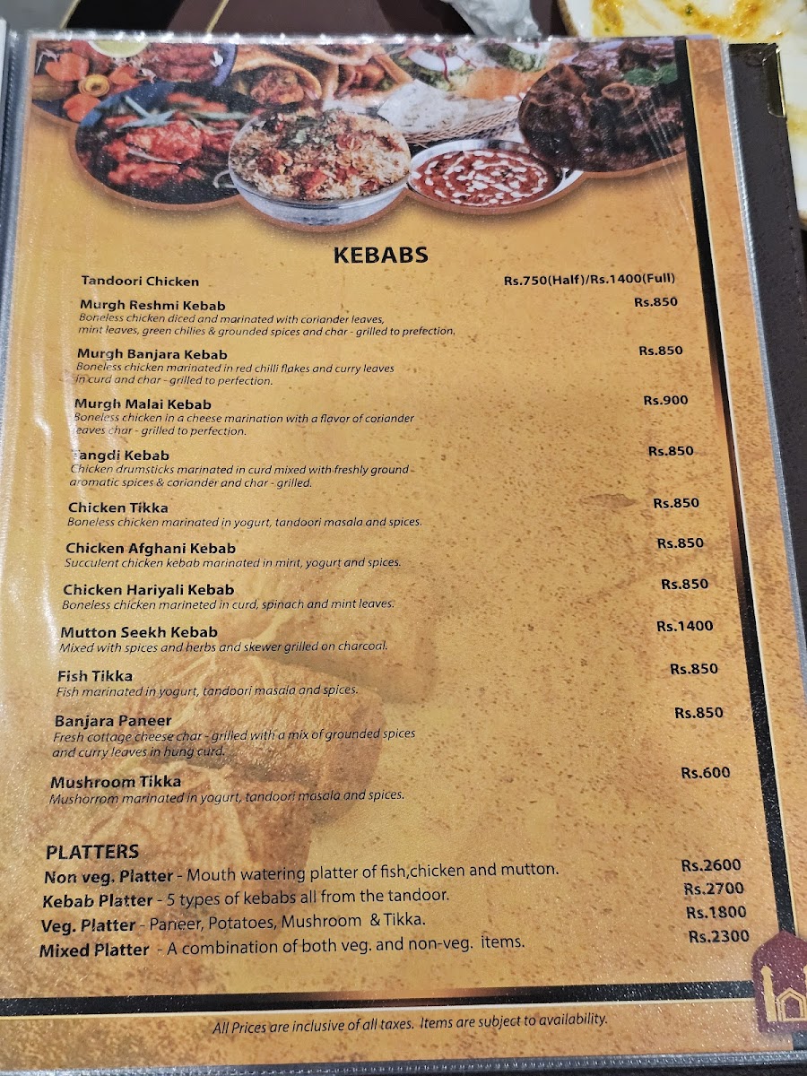 Menu Hyderabad House Bishalnagar-9