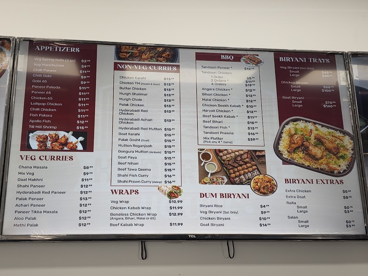 Menu Hyderabad House Calgary Nw-6
