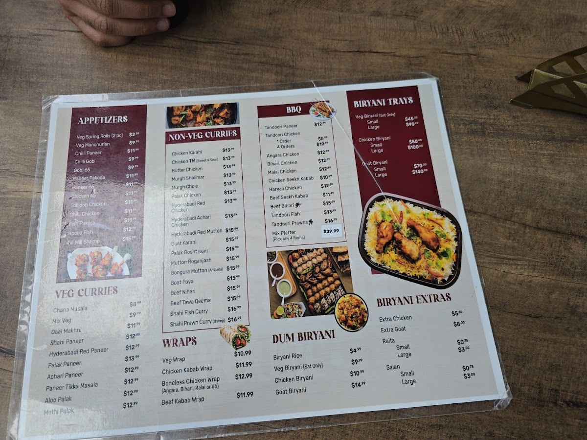 Menu Hyderabad House Calgary Nw-9
