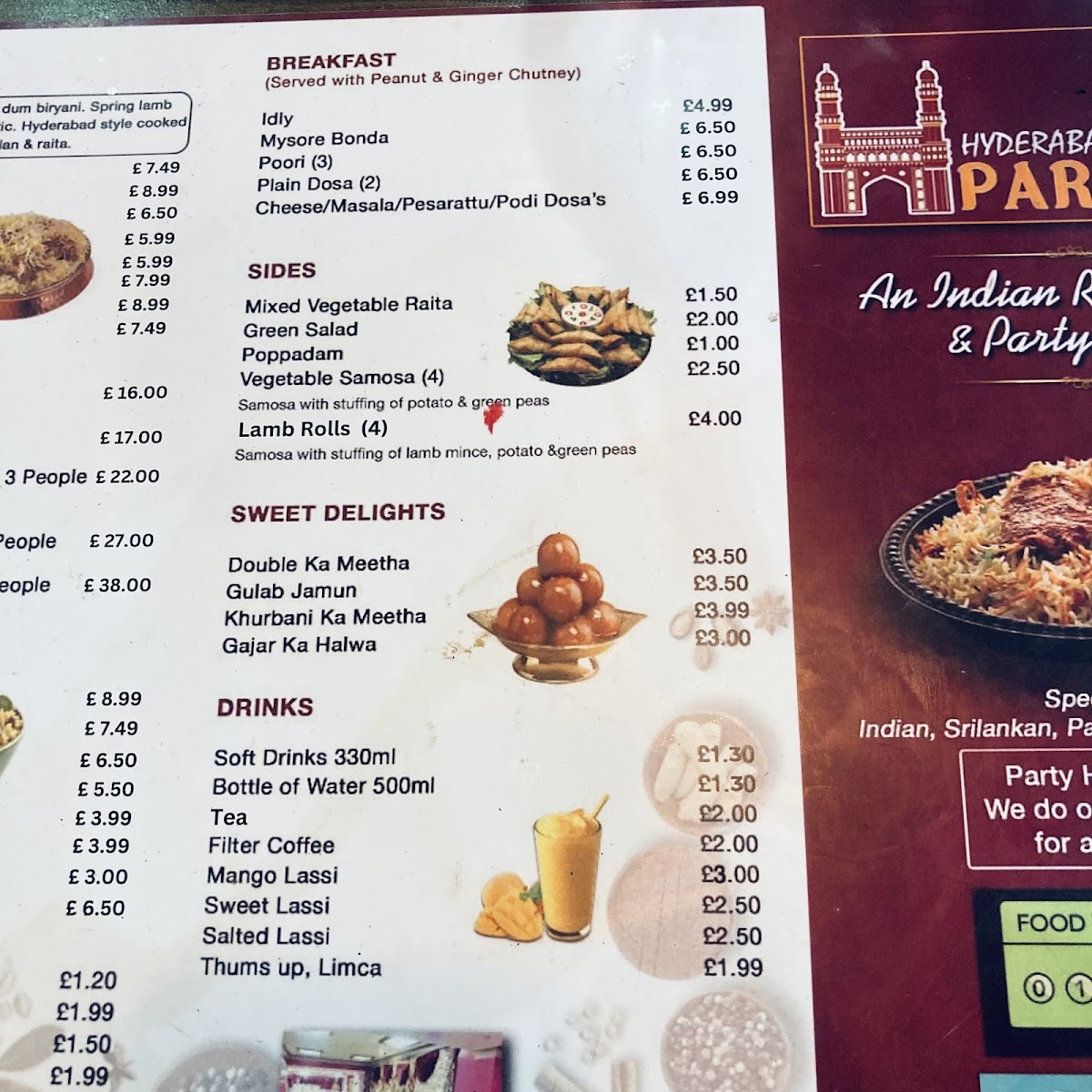 Menu Hyderabad Paradise-6