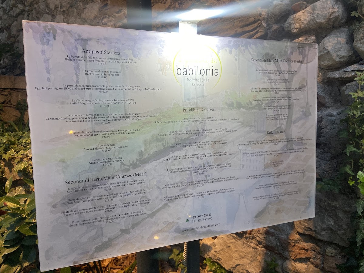 Menu I Giardini Di Babilonia-1