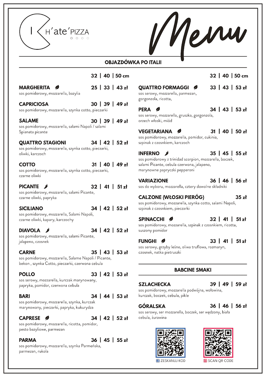 Menu I H'ate' Pizza - Bolechowice-5