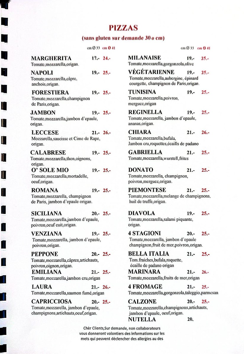 Menu I ❤️ Italy, Pasta, Pizza & Piadina, Lausanne-3