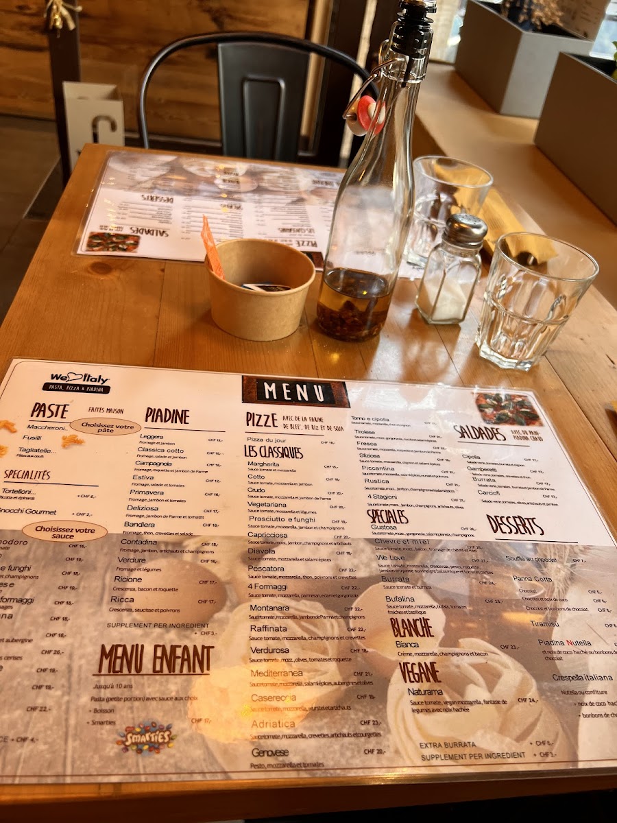 Menu I ❤️ Italy, Pasta, Pizza & Piadina, Lausanne-5