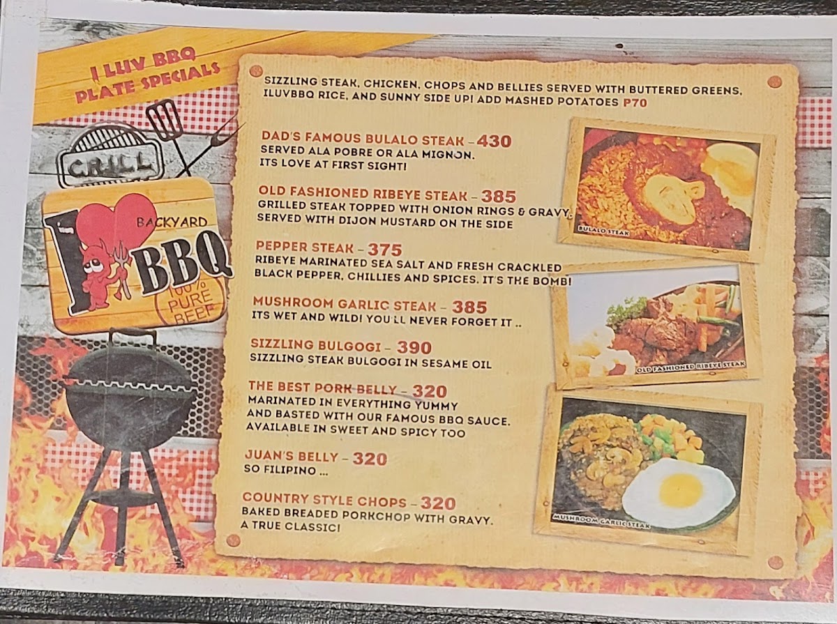 Menu I Luv Backyard Bbq-1