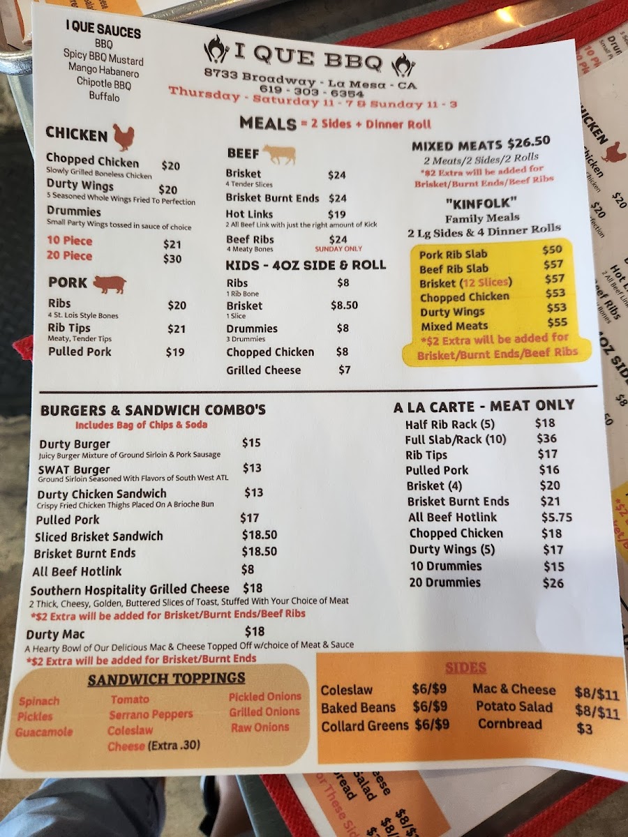 Menu I Que Bbq-5