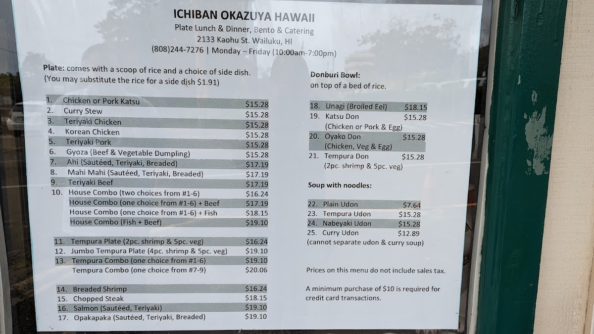 Menu Ichiban Okazuya Hawaii-2