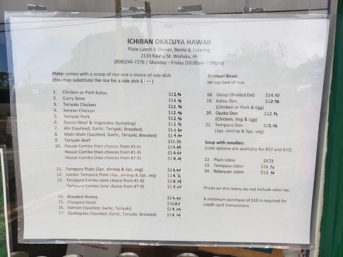 Menu Ichiban Okazuya Hawaii-4