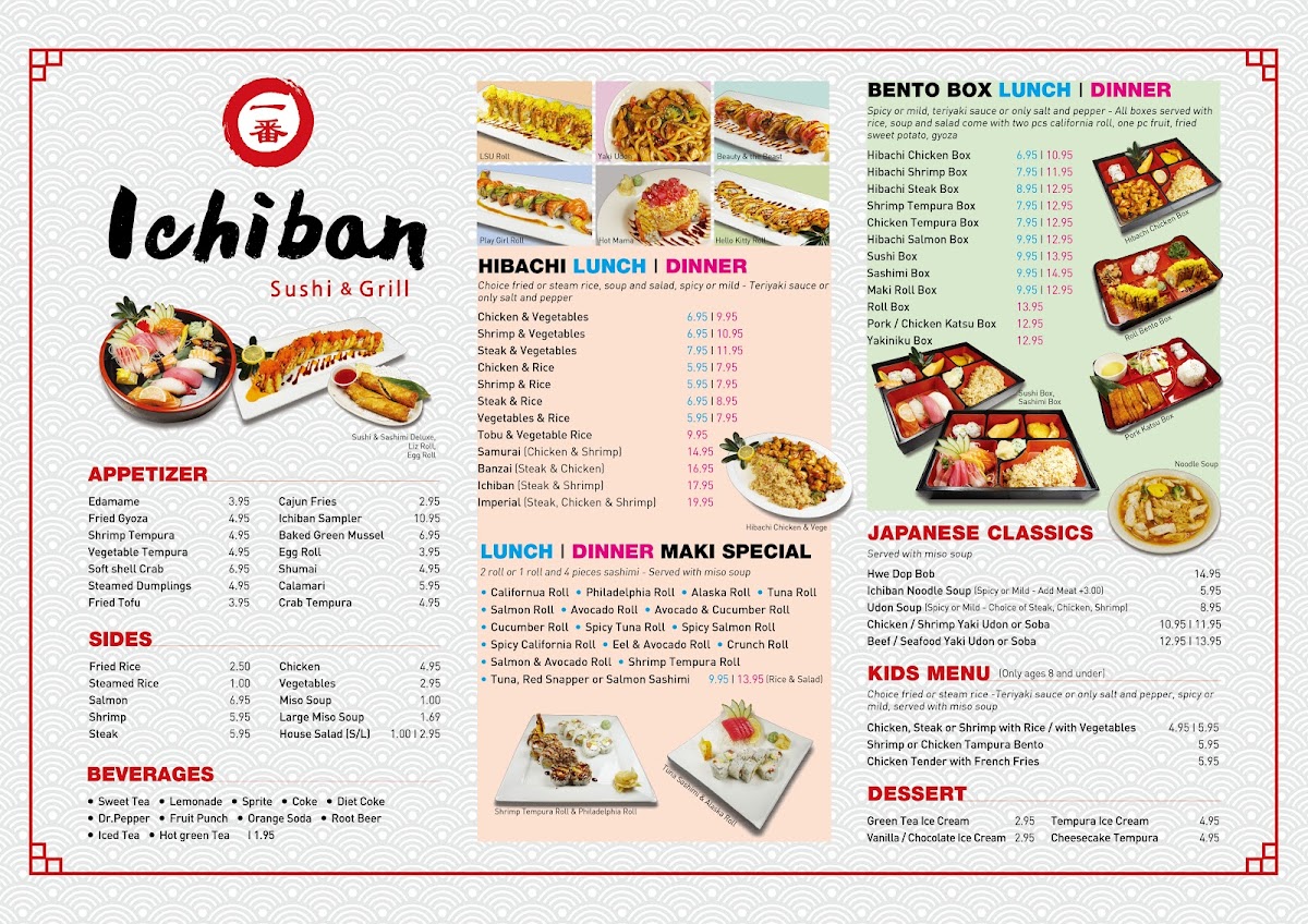 Menu Ichiban Sushi Grill Bossier-1