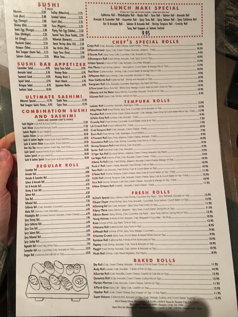 Menu Ichiban Sushi Grill Bossier-7