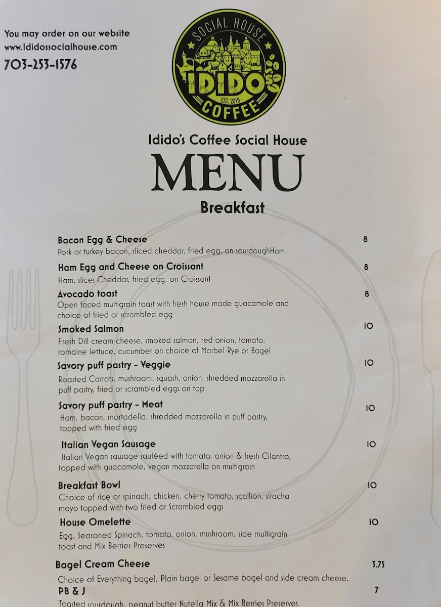 Menu Idido's Coffee And Social House-2