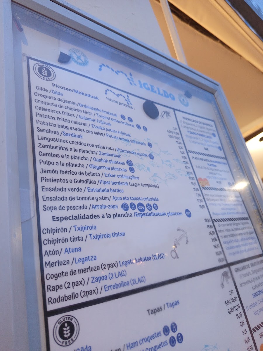 Menu Igeldo Jatetxea. Arrain Eta Itsaskien Berezitasuna-10