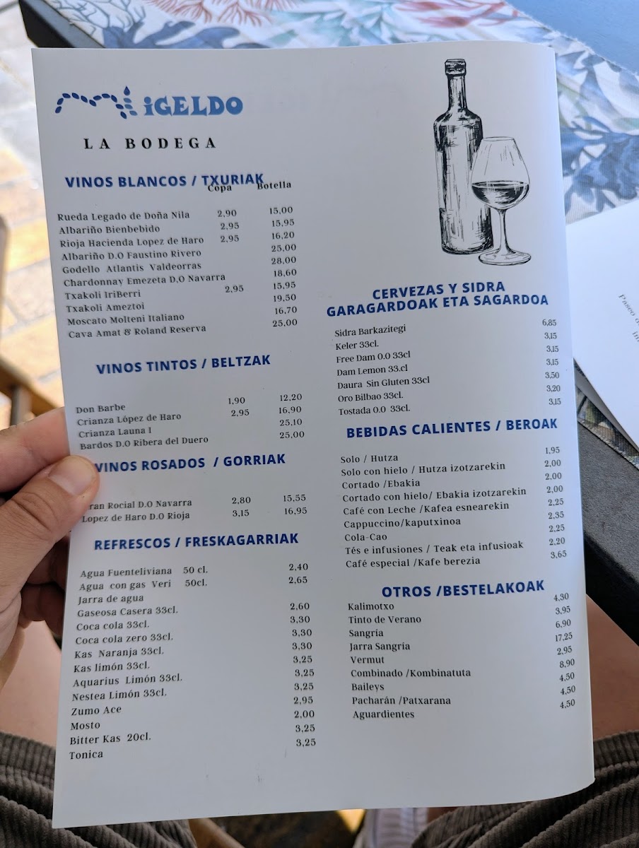 Menu Igeldo Jatetxea. Arrain Eta Itsaskien Berezitasuna-2