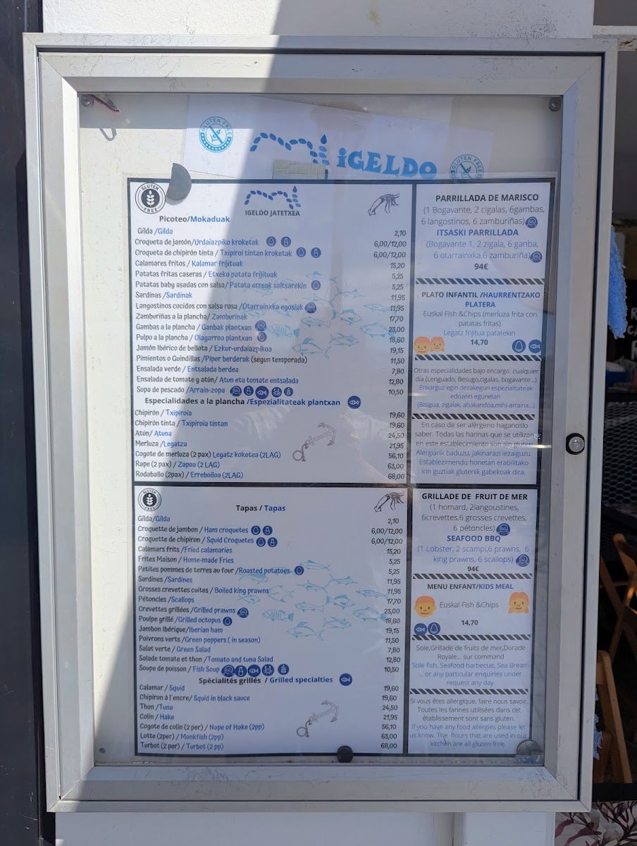Menu Igeldo Jatetxea. Arrain Eta Itsaskien Berezitasuna-3