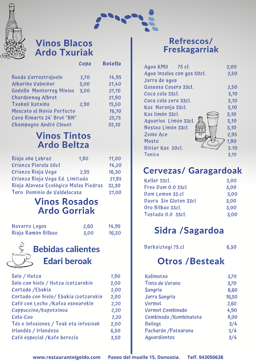 Menu Igeldo Jatetxea. Arrain Eta Itsaskien Berezitasuna-7