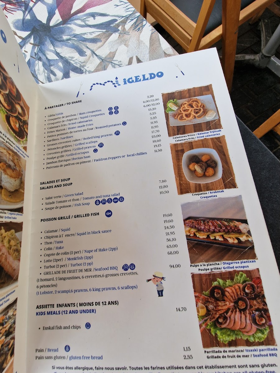 Menu Igeldo Jatetxea. Arrain Eta Itsaskien Berezitasuna-8