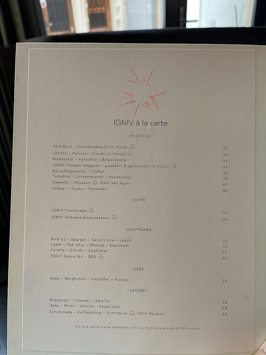 Menu Igniv Zürich By Andreas Caminada-1
