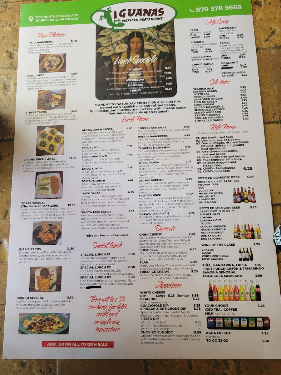 Menu Iguanas Mexican Restaurant-2