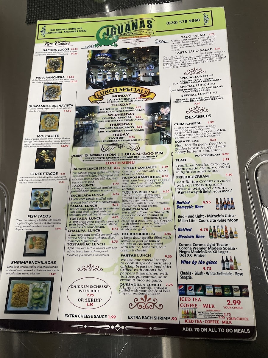 Menu Iguanas Mexican Restaurant-3