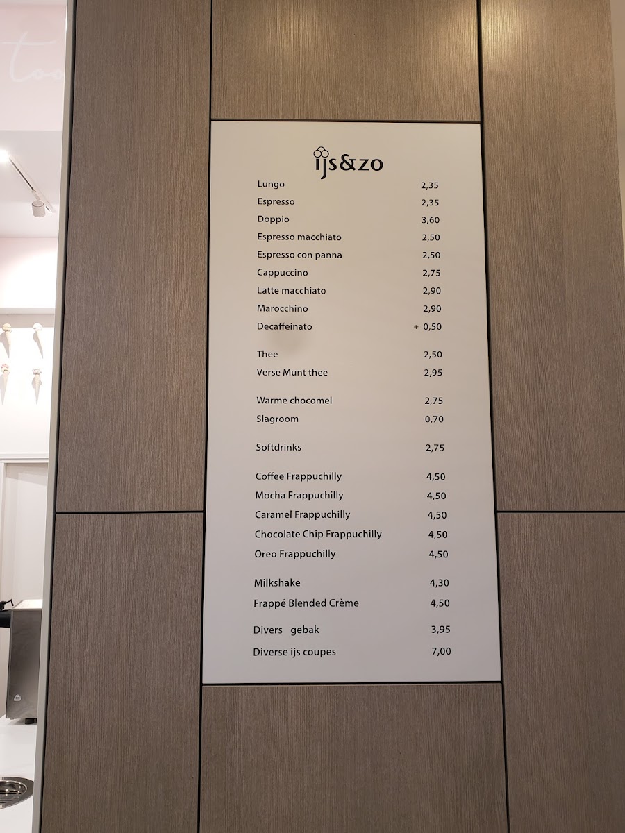 Menu Ijssalon Ijs & Zo Delft-3