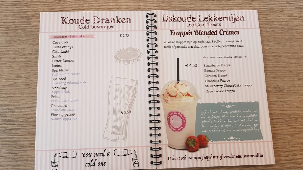 Menu Ijssalon Ijs & Zo Delft-8