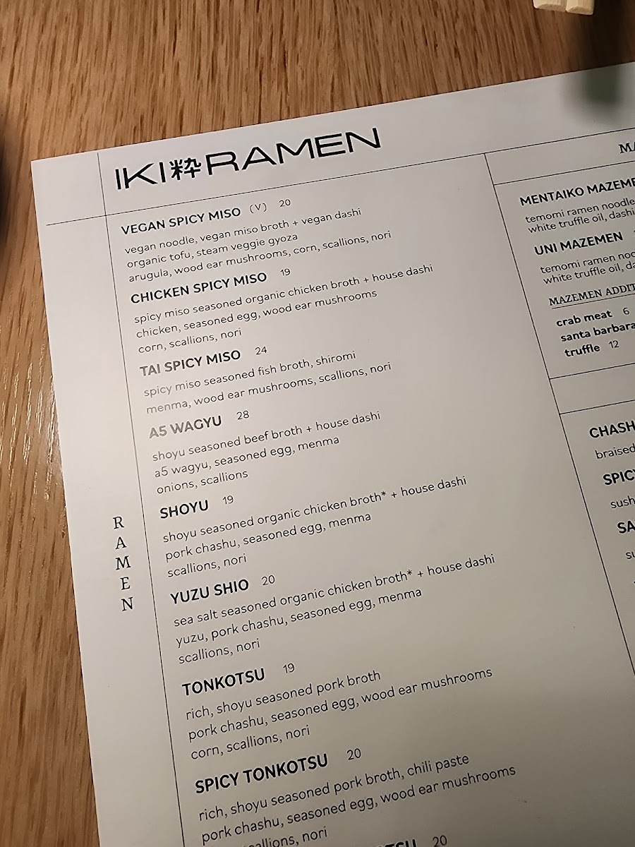 Menu Iki Ramen-8