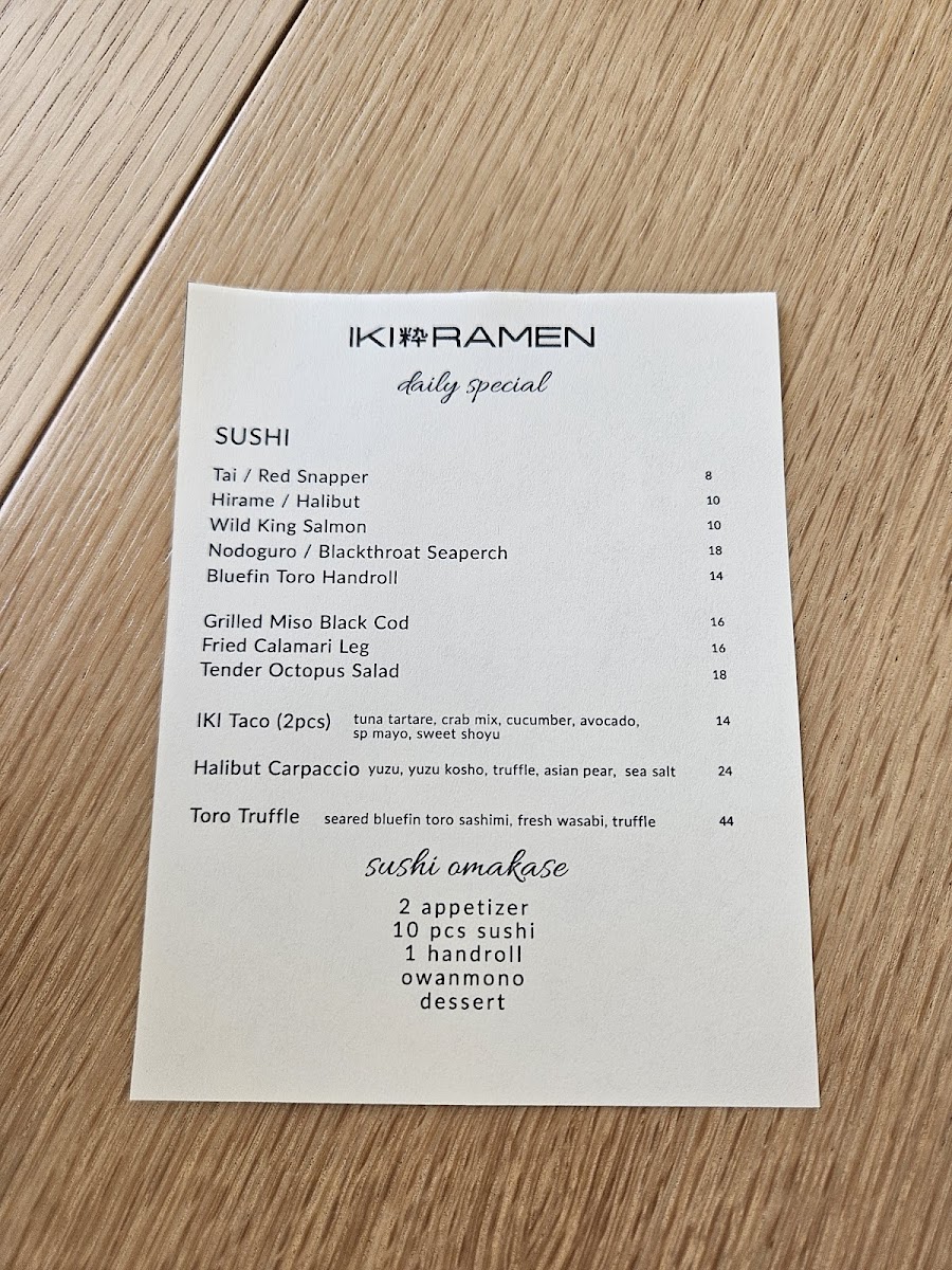 Menu Iki Ramen-9