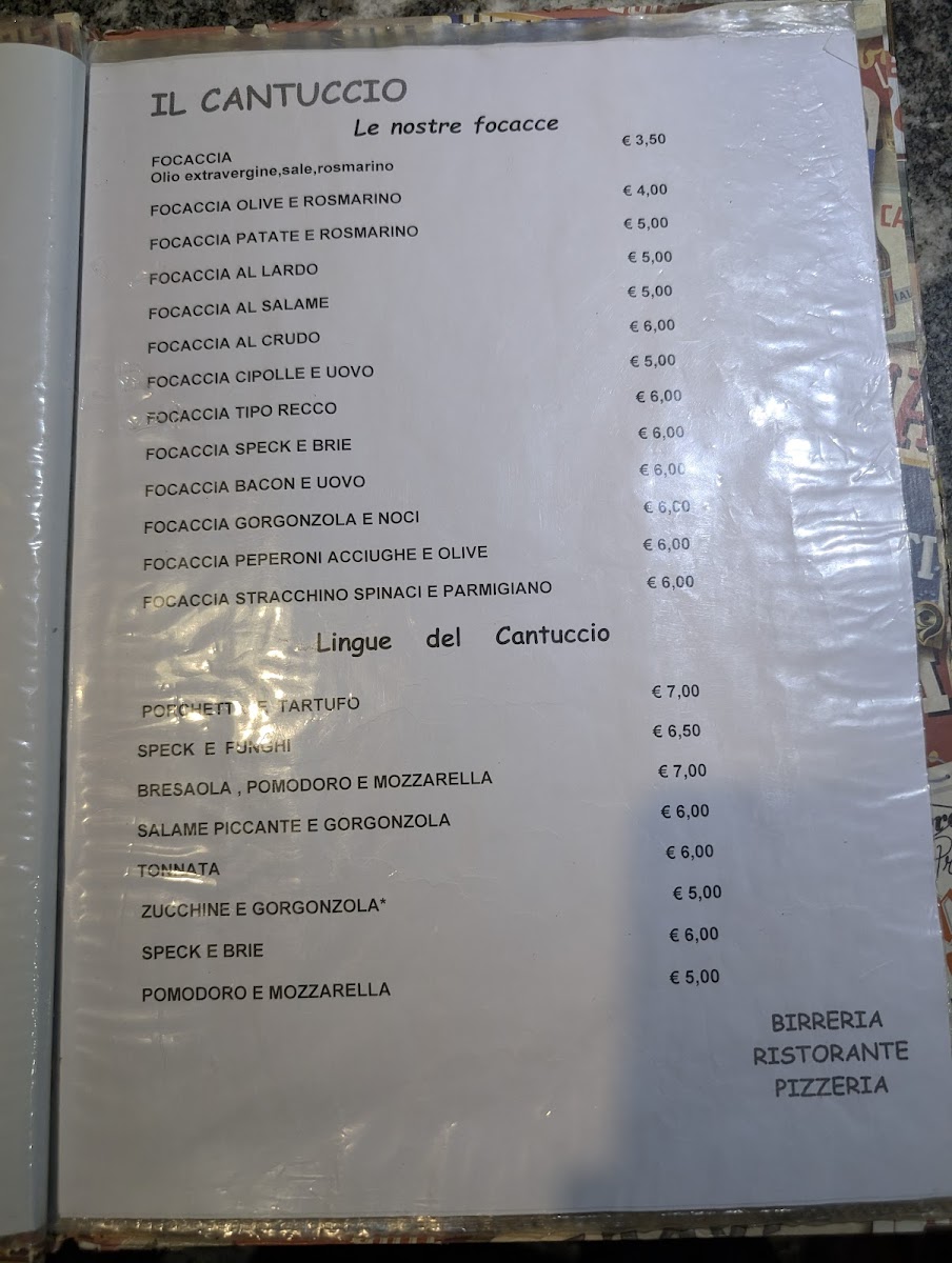 Menu Il Cantuccio Ristorante Pizzeria-1