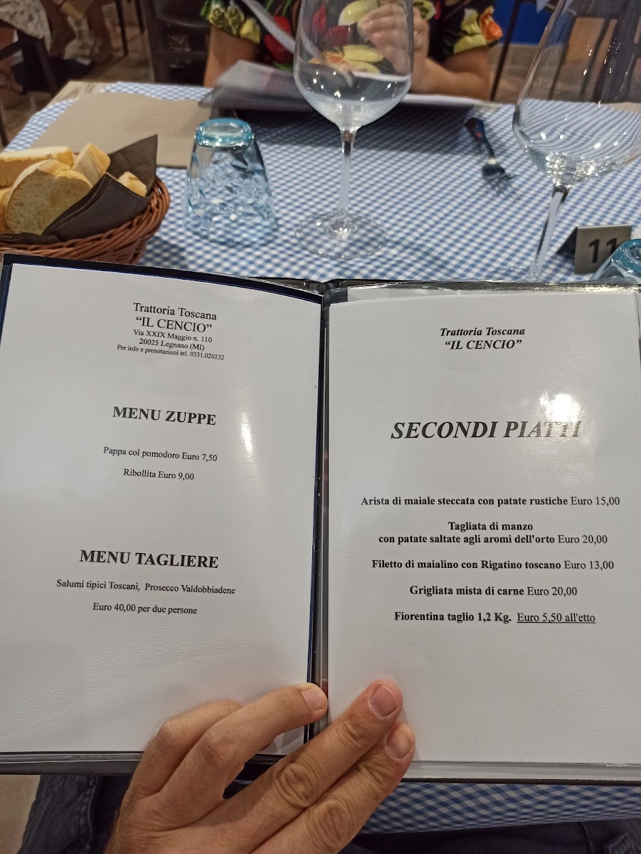 Menu Il Cencio • Trattoria Toscana-1