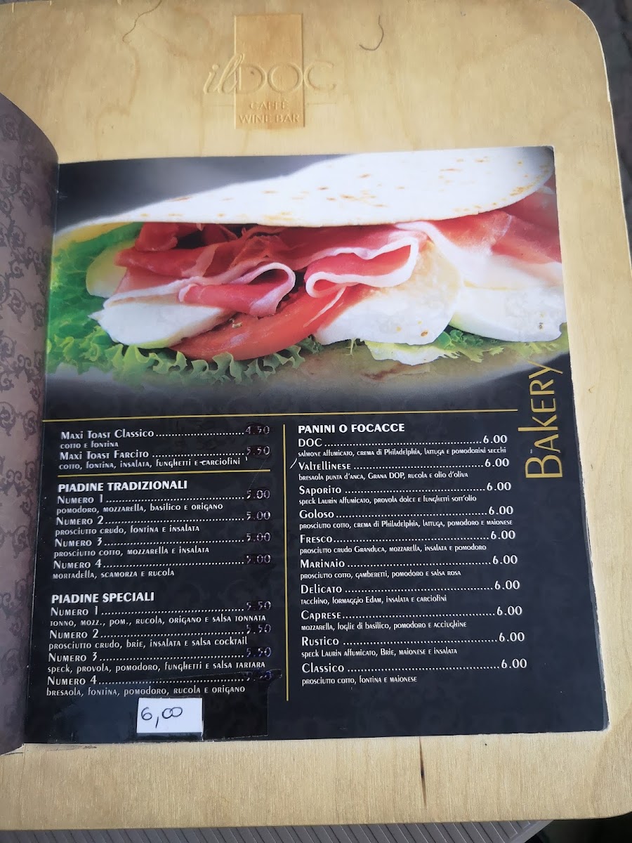 Menu Il D.o.c. Pancaffé-2