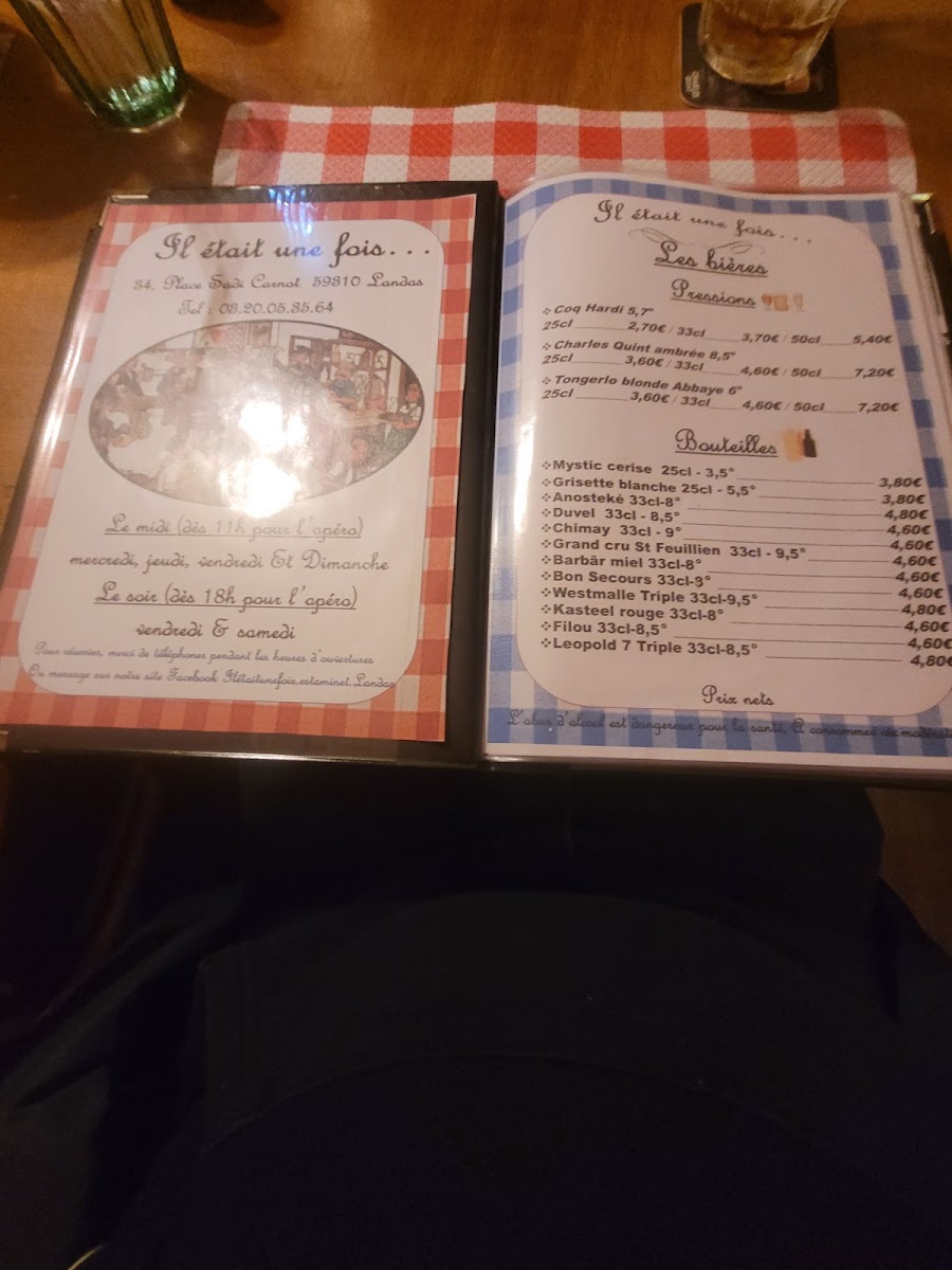 Menu Il Etait Une Fois...-3