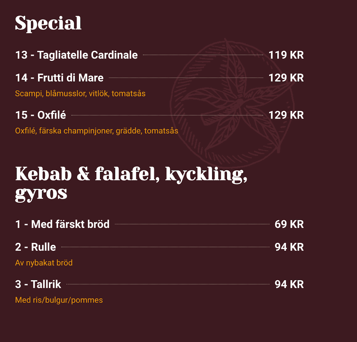 Menu Il Forno Castello - Restaurang & Pizzeria Huddinge-7