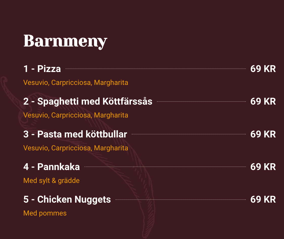 Menu Il Forno Castello - Restaurang & Pizzeria Huddinge-8