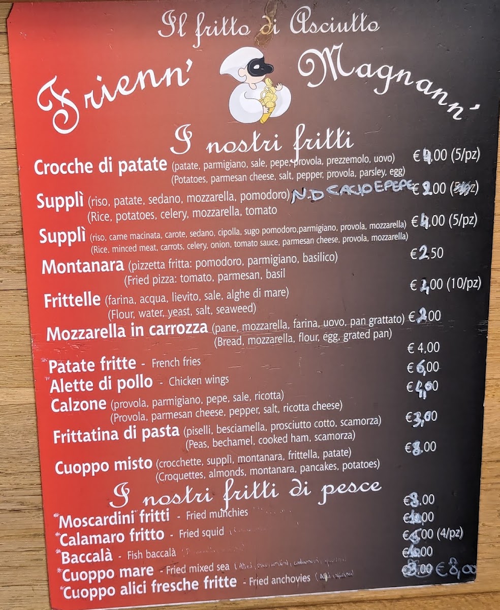 Menu Il Fritto Di Paciullo Frienn' Magnann-1